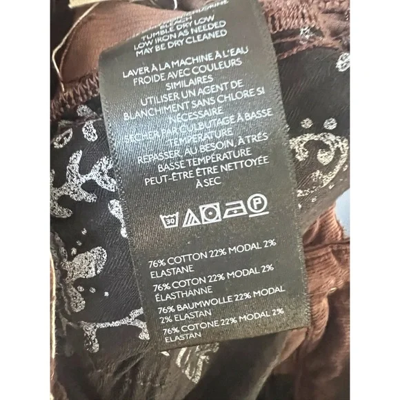 NWT Free People We the Free Risk Taker High Rise Straight Corduroy Brown Pants - Picture 8 of 9